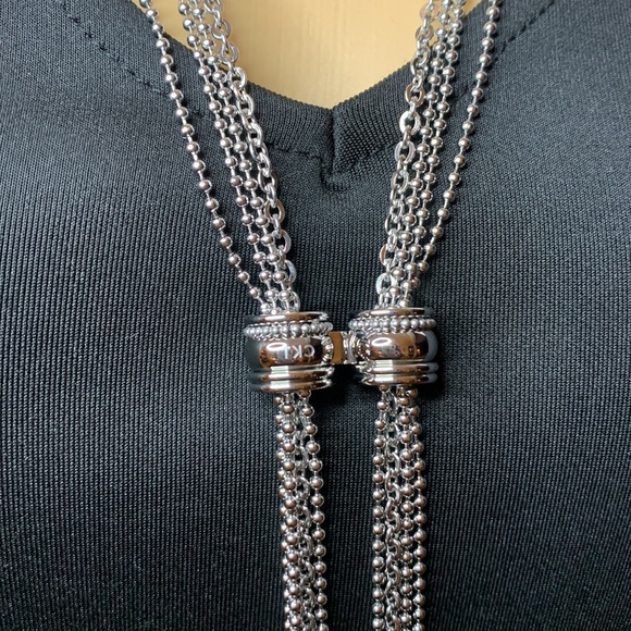 Calvin Klein Silver Strands Necklace - Picture 4 of 6